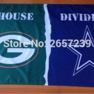 Green Bay Packers Dallas Cowboys House Divided Flag 3x5FT banner 150X90CM