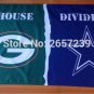 Green Bay Packers Dallas Cowboys House Divided Flag 3x5FT banner 150X90CM