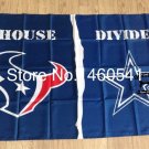 Houston Texans Dallas Cowboys House Divided Flag 3ft x 5ft Polyester