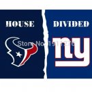 Houston Texans VS NewYork Giants house divided flag 150x90cm