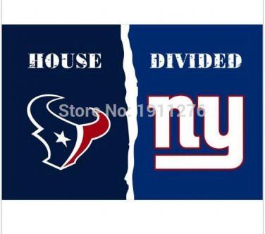 Houston Texans VS NewYork Giants house divided flag 150x90cm