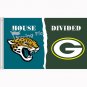Jacksonville Jaguars vs Green Bay Packers House Divided Rivalry Flag 3x5 FT