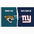 Jacksonville Jaguars vs New York Giants House Divided Flag  3x5 FT