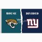 Jacksonville Jaguars vs New York Giants House Divided Flag  3x5 FT