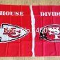 Kansas City Chiefs San Francisco 49ers House Divided Flag 3ft x 5ft Polyester