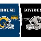 3x5 ft Los Angeles Rams VS Oakland Raiders house divided flag