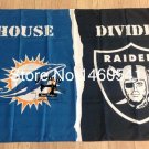 Miami Dolphins Oakland Raiders House Divided Flag 3ft x 5ft Polyester