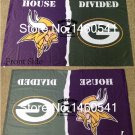 Minnesota Vikings Green Bay Packers House Divided Flag 3ft x 5ft Polyester