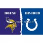 Minnesota Vikings 3X5FT 90x150cm 100% Polyester custom Indianapolis Colts house divided flag