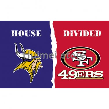 San Francisco 49ers flag 90x150cm house divided flag custom Minnesota Vikings flag banner