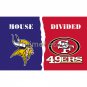 San Francisco 49ers flag 90x150cm house divided flag custom Minnesota Vikings flag banner