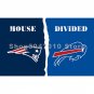 3x5FT banner one side New England Patriots Flag vs Buffalo Bills flag divided large 90x150cm