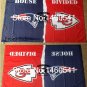 New England Patriots Kansas City Chiefs House Divided Flag 3ft x 5ft Polyester
