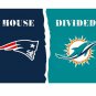 3x5 ft New England Patriots VS Miami Dolphins house divided flag 150x90cm