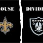 New Orleans Saints vs Oakland Raiders House Divided Rivalry Flag 3'*5' 100D Polyester