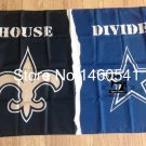 New Orleans Saints Dallas Cowboys House Divided Flag 3ft x 5ft Polyester