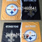 Pittsburgh Steelers New Orleans Saints House Divided Flag 3ft x 5ft Polyester