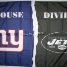 New York Giants vs New York Jets HOUSE DIVIDED 3'X5' CUSTOM FLAG