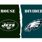 3x5 ft New York Jets VS Philadelphia Eagles house divided flag