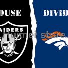 Oakland Raiders champions flag vs 90x150cm Denver Broncos flag House Divided Rivalry Flag