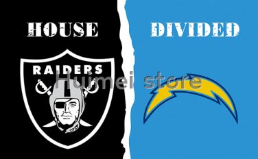 Oakland Raiders Flag 150x90cm house and divided dual banner duel San Diego Chargers flag