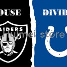House Divided Rivalry Flag 90x150 polyester Oakland Raiders flag vs Indianapolis Colts flag 3x5 ft