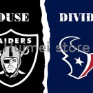 90x150cm Oakland Raiders flag with divided 3ftx5ft Houston Texans flag