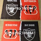 Oakland Raiders Cincinnati Bengals House Divided Flag 3ft x 5ft Polyester