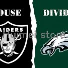 Oakland Raiders house Flag and Philadelphia Eagles divided flag  3x5 FT