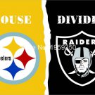 Pittsburgh Steelers vs Oakland Raiders House Divided Rivalry Flag 90x150cm