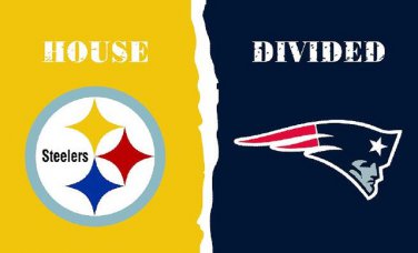 Pittsburgh Steelers vsNew England Patriots House Divided Rivalry Flag 90x150cm