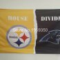 Pittsburgh Steelers vs. Carolina Panthers House Divided Rivalry Flag 90x150cm 3x5 ft