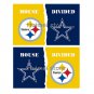 Pittsburgh Steelers With Dallas Cowboys USA House Divided Premium Team Football Flag 3X5FT