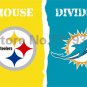 Pittsburgh Steelers Miami Dolphins House Divided Flag 3ft x 5ft Polyester