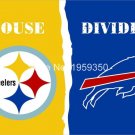 Pittsburgh Steelers vs Buffalo Bills House Divided Rivalry Flag 90x150cm metal grommets 40035