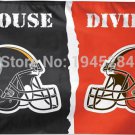 Pittsburgh Steelers Cleveland Browns Helmet House Divided Flag New 3x5ft