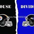 Pittsburgh Steelers vs Baltimore Ravens House Divided Rivalry Flag 90x150cm