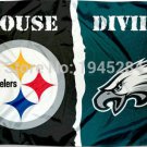 Pittsburgh Steelers Philadelphia Eagles House Divided Flag New 3x5ft