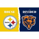 hot sale Pittsburgh Steelers vs Chicago Bears House Divided sport flying Flag 3x5 ft