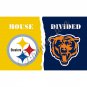 hot sale Pittsburgh Steelers vs Chicago Bears House Divided sport flying Flag 3x5 ft