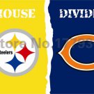 Pittsburgh Steelers Chicago Bears House Divided Flag 3ft x 5ft Polyester
