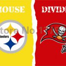 Pittsburgh Steelers Tampa Bay Buccaneers House Divided Flag 3ft x 5ft