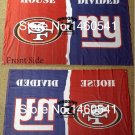 San Francisco 49ers New York Giants House Divided Flag 3ft x 5ft Polyester