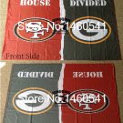Saints San Francisco 49ers Green Bay Packers House Divided Flag 3ft x 5ft Polyester