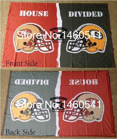 Saints San Francisco 49ers Green Bay Packers Helmet House Divided Flag 3ft x 5ft