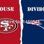 San Francisco 49ers England Patriots House Divided Flag 3ft x 5ft Polyester