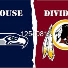 Seattle Seahawks Washington Redskins House Divided Flag 3ft x 5ft Polyester