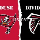 Tampa Bay Buccaneers Atlanta Falcons House Divided Flag 3ft x 5ft Polyester
