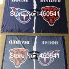Tennessee Titans Chicago Bears House Divided Flag 3ft x 5ft Polyester