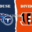 Tennessee Titans Cincinnati Bengals House Divided Flag 3ft x 5ft Polyeste